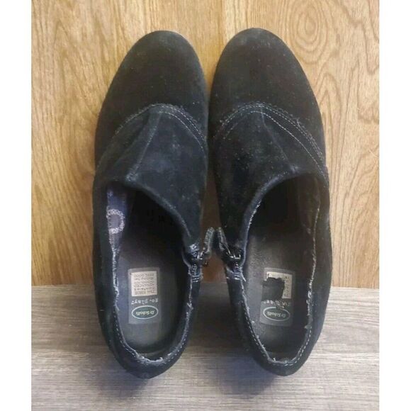 Dr Scholls Cuffed Ankle Boots Wedge Zipper Womens Size 10 - Picture 8 of 12